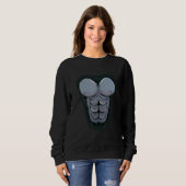 Gorilla-Kostüm Brust Abs Muskel 6 Pack Männer Kind Sweatshirt (Vorne ganz)