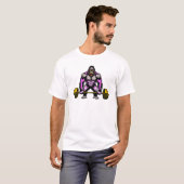 Gorilla-Kraftdrehen-Kunst T-Shirt (Vorne ganz)