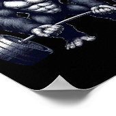Gorilla-Krafttraining-Fitness-Studio-Training-Body Poster (Ecke)