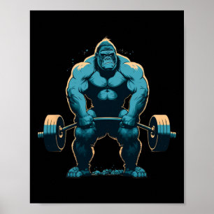 Gorilla-Krafttraining-Gym-Fitness-Todlast-Training Poster