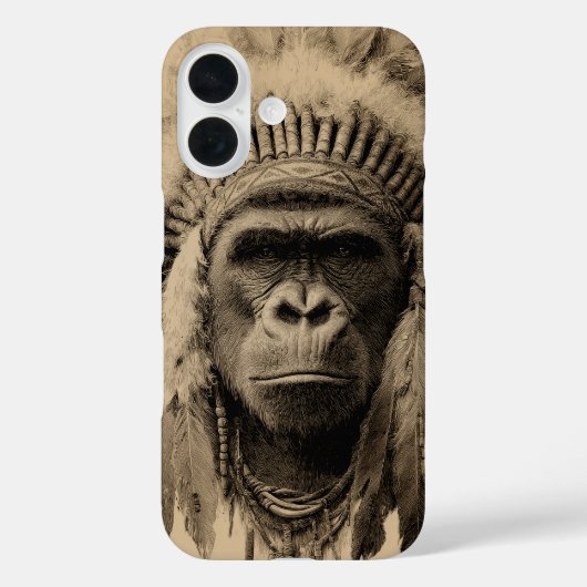 Gorilla-Kriegshaube Case-Mate iPhone Hülle (Rückseite)