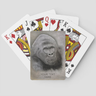 Gorilla-Künstler Zeichne Spielkarten