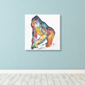Gorilla Leinwanddruck (Insitu (Holzboden))