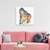 Gorilla Leinwanddruck (Insitu (Wohnzimmer))
