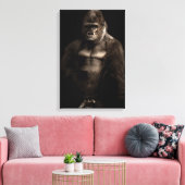 Gorilla Leinwanddruck (Insitu (Wohnzimmer))