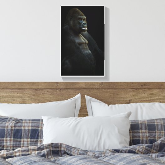 Gorilla Leinwanddruck (Insitu (Schlafzimmer))