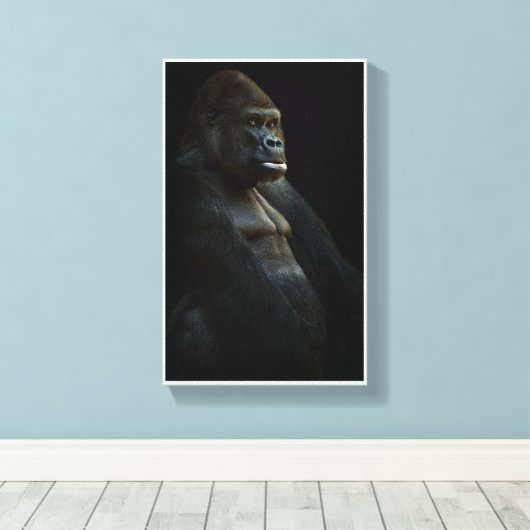Gorilla Leinwanddruck (Insitu (Holzboden))