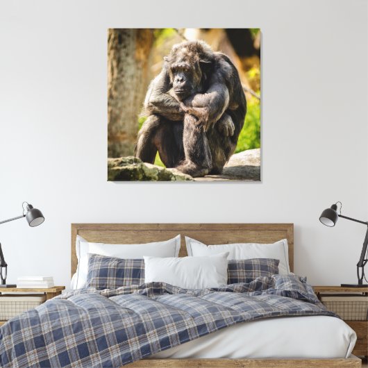 Gorilla Leinwanddruck (Insitu (Schlafzimmer))