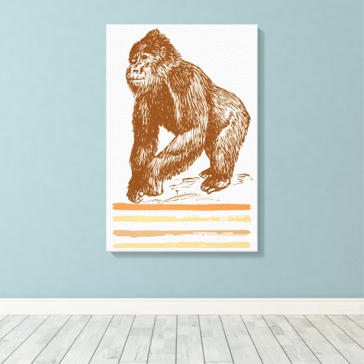 Gorilla Leinwanddruck (Insitu (Holzboden))