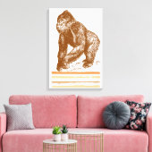 Gorilla Leinwanddruck (Insitu (Wohnzimmer))