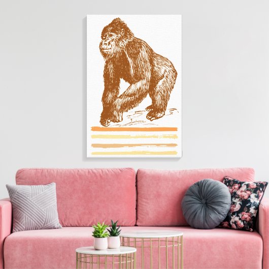 Gorilla Leinwanddruck (Insitu (Wohnzimmer))