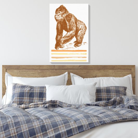 Gorilla Leinwanddruck (Insitu (Schlafzimmer))