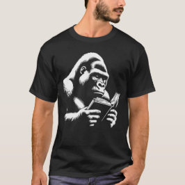 Gorilla liest ein Buch T-Shirt