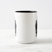 Gorilla Lope Digitale Kontur Kunst Zweifarbige Tasse (Mittel)