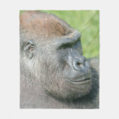 Gorilla Lope Profil Fleecedecke (Vorderseite)