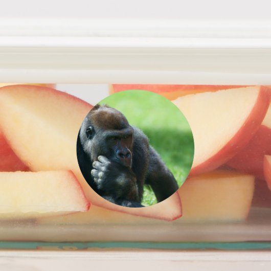 Gorilla Lope (Round Design) Etiketten (Befestigt)