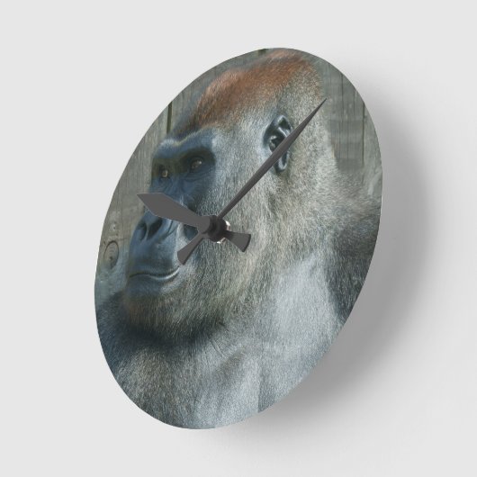 Gorilla Lope Runde Wanduhr (Winkel)