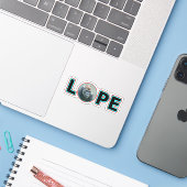 Gorilla Lope Shines im Design von hellen Namen Aufkleber (Laptop mit iPhone)
