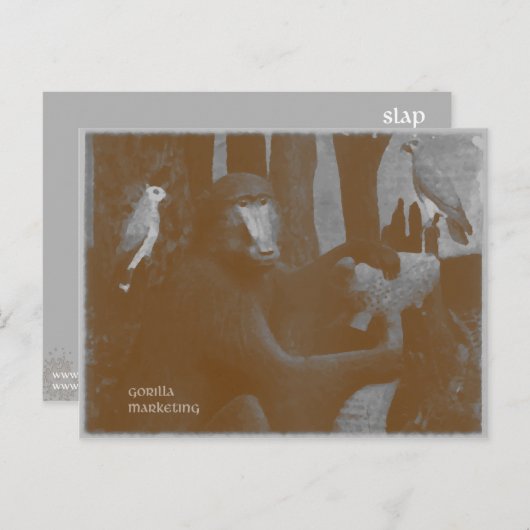 Gorilla Marketing Postkarte (Vorne/Hinten)