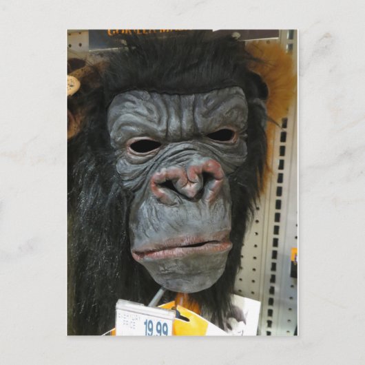 Gorilla Mask Postkarte (Vorderseite)