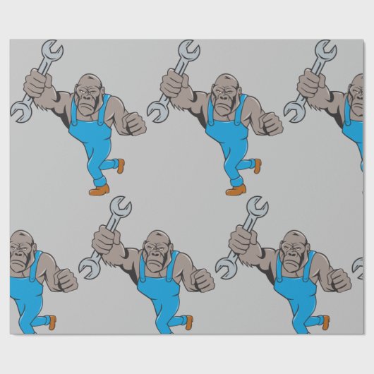 Gorilla Mechanic Geschenkpapier (Flach)