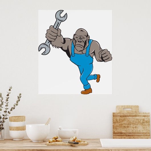 Gorilla Mechanic Poster (Küche)