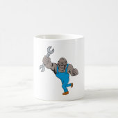 Gorilla-Mechaniker mit Schraubenschlüssel Kaffeetasse (Mittel)
