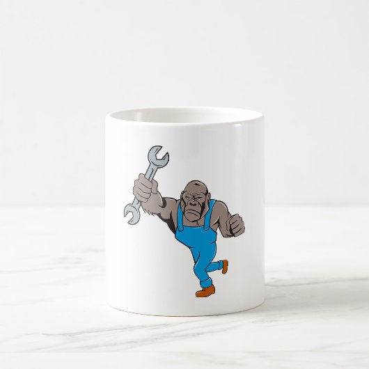 Gorilla-Mechaniker mit Schraubenschlüssel Kaffeetasse
