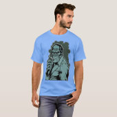 Gorilla mit Anzug und Krawatte und rauchender Ziga T-Shirt (Vorne ganz)