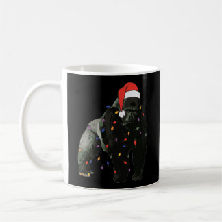Gorilla mit dem Weihnachtshut des Weihnachtsmanns  Kaffeetasse