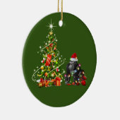 Gorilla mit Hat LIGHTS Weihnachten Keramik Ornament (Rechts)