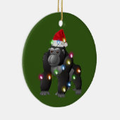 Gorilla mit Hat Scaft Weihnachten Keramik Ornament (Rechts)
