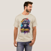 Gorilla mit Kopfhörern T-Shirt (Vorne ganz)