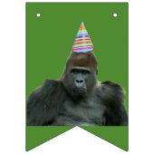 Gorilla mit Luftballons Geburtstagsfreude Wimpelkette (Erste Fahne)