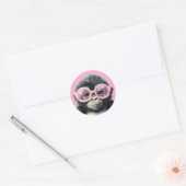 Gorilla mit rosa Brille Light Pink BG Sticker (Umschlag)