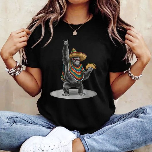 Gorilla mit Taco T-Shirt