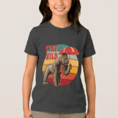 Gorilla mit Umbrella Tri-Blend Shirt (Vorderseite)