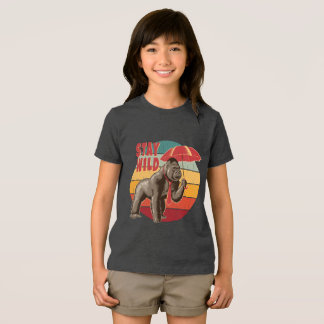 Gorilla mit Umbrella Tri-Blend Shirt