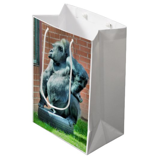 GORILLA MITTLERE GESCHENKTÜTE (Vorderseite Schrägansicht)