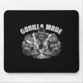 Gorilla Mode Gym Ape Fitness Coach Swole Monkey  Mousepad (Vorne)