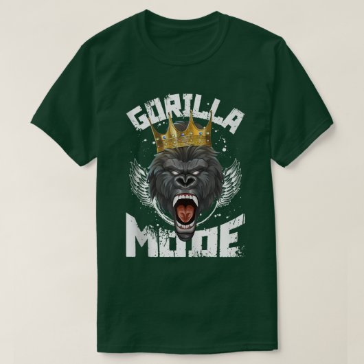 Gorilla Mode Motivation Bestie Workout King Fitnes T-Shirt (Design vorne)