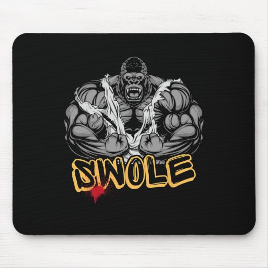 Gorilla Mode Strong Bodybuilding Workout Muscle Sw Mousepad (Vorne)