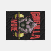 Gorilla Mode Weightlifting Gym Bodybuilding Workou Fleecedecke (Vorderseite (Horizontal))