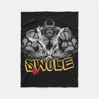 Gorilla-Modus Starkes Bodybuilding-Workout Muskel- Fleecedecke