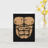 Gorilla Monkey Bly Brust Kostüm Diy Halloween Karte (Gelbe Blume)