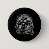 Gorilla Monkey Gym Wear Bodybuilding Workout Motiv Button (Vorderseite)
