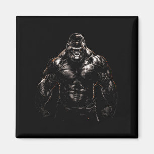 Gorilla Monkey Gym Wear Bodybuilding Workout Motiv Magnet