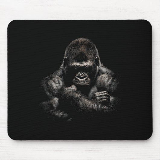 Gorilla Monkey Gym Wear Bodybuilding Workout Motiv Mousepad (Vorne)