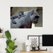 Gorilla Mother und Baby Poster (Heimbüro)