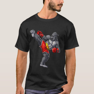 Gorilla Muay Thai Boxen Karate Kickboxen Martial T-Shirt